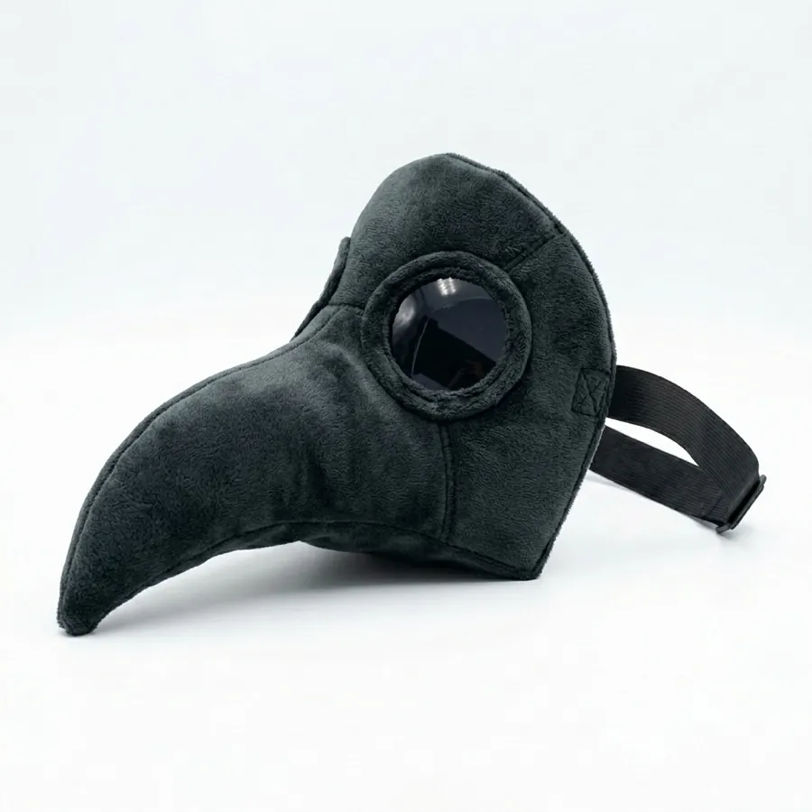 CozyRelic plush plague doctor beak mask