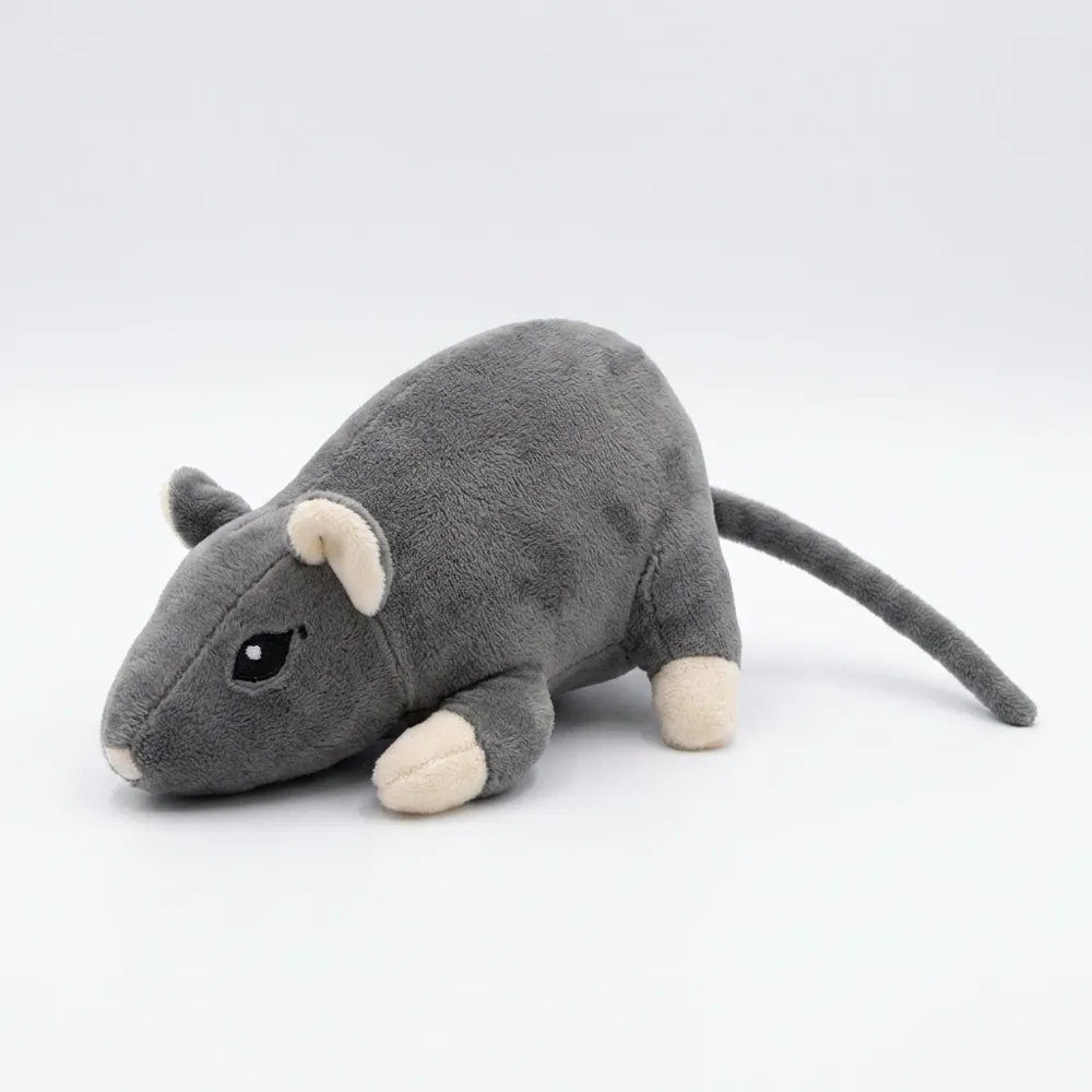 CozyRelic plush grey rat companion